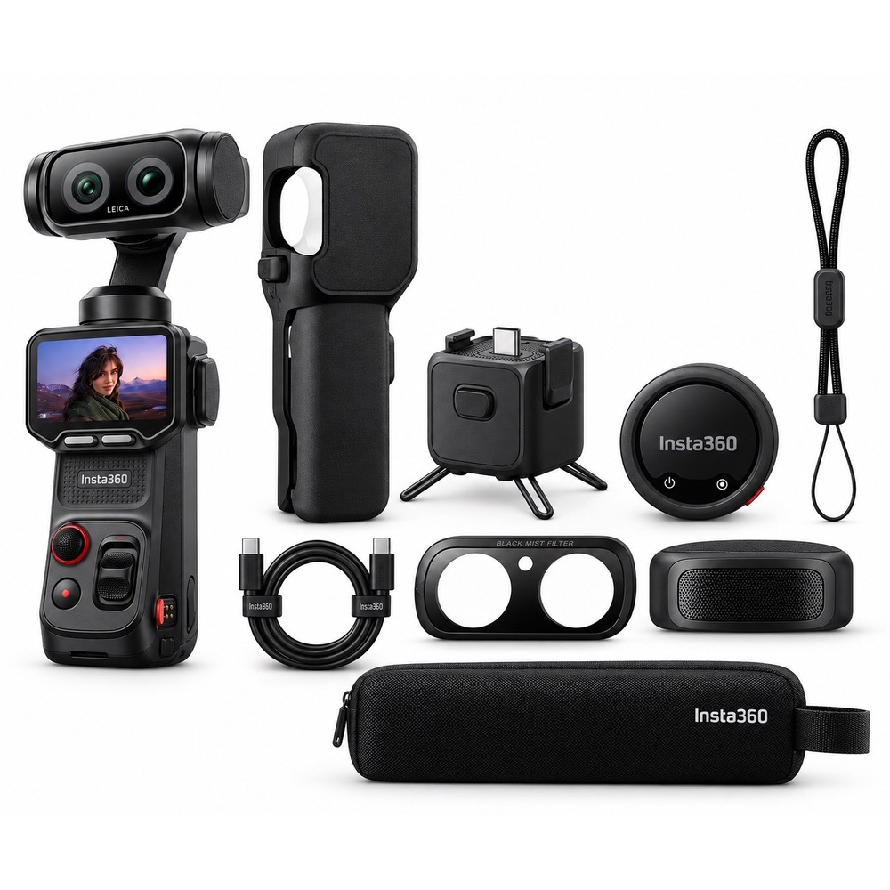 New Insta360 Luna Ultra 8K Dual-Lens Gimbal Camera + Mic Air Accessory Bundle